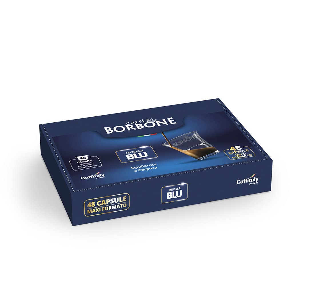 Café Bourbon Blue Blend-48 Capsules originales-pour Machines à café Caffitaly *