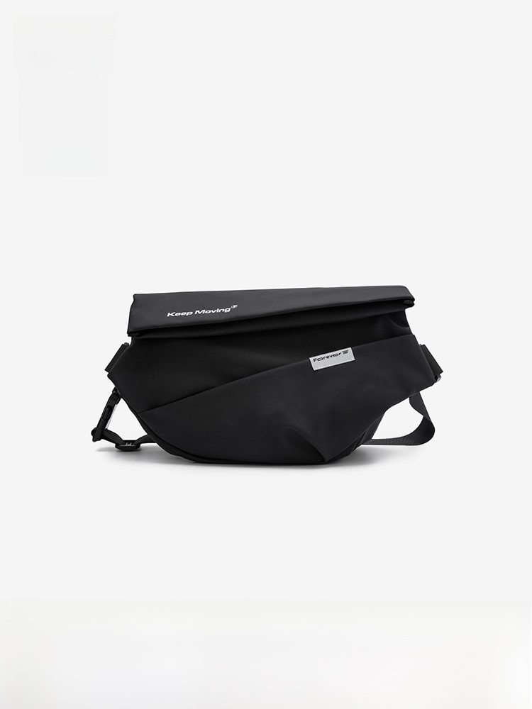 Semir メンズファッションレタープリント大容量クロスボディバッグカジュアルスタイルソフト素材シングルストラップチェストバッグ春 2024