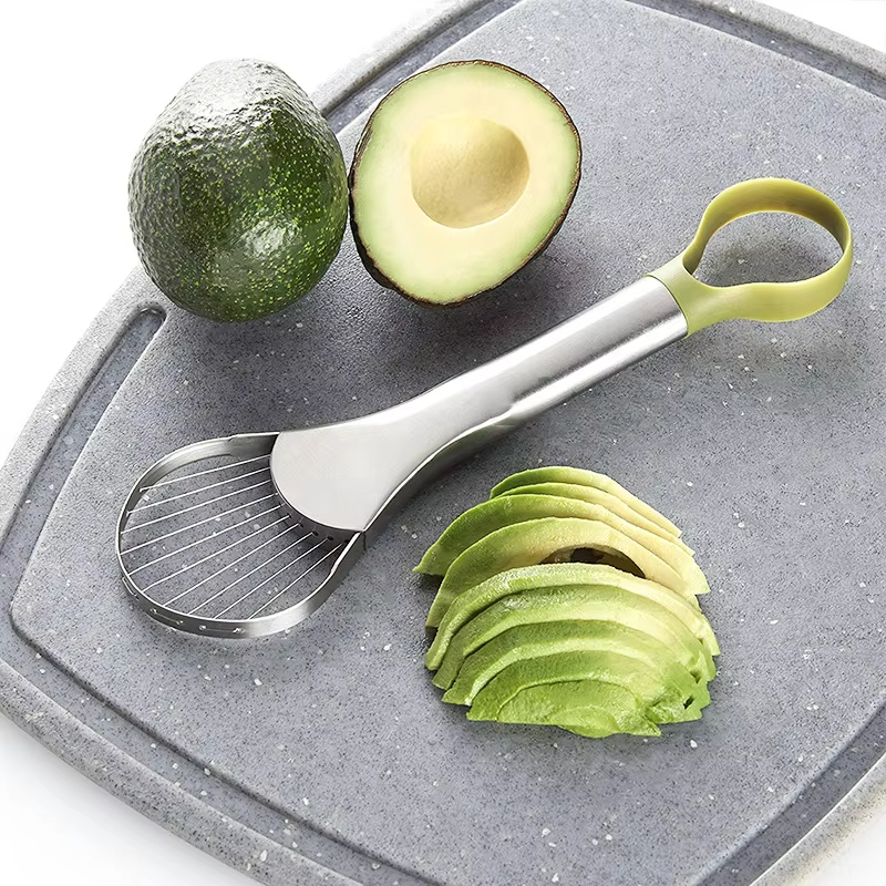 Alat Pengiris Alpukat 2 In 1 Baja Tahan Karat Pisau Pengupas Alpukat Pisau Pengiris Pitaya Kiwi Alat Dapur Alat Pengupas Buah Sayuran