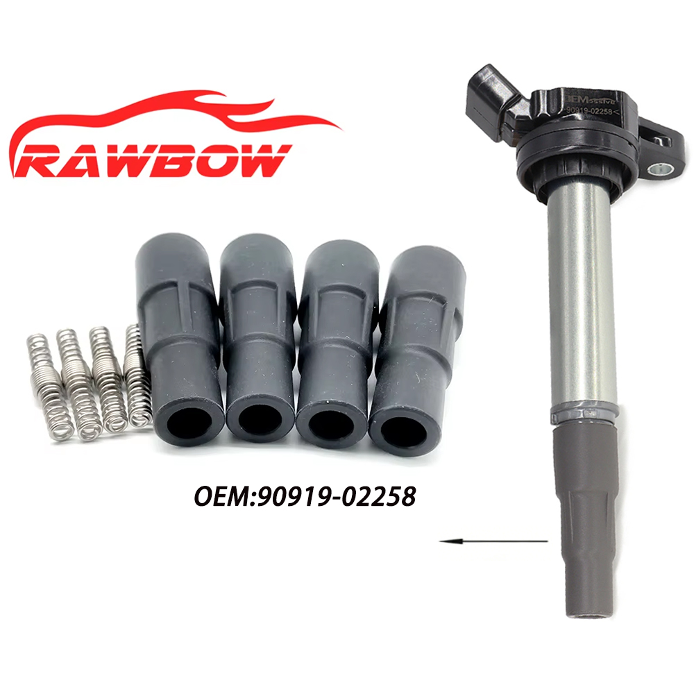 4 SZT. Oryginalny Zestaw Gumowych Osłon Cewek Zapłonowych TOYOTA Corolla Prius 1.8L CT200h UF596 90919-02252 90919-C2003 90919-02258