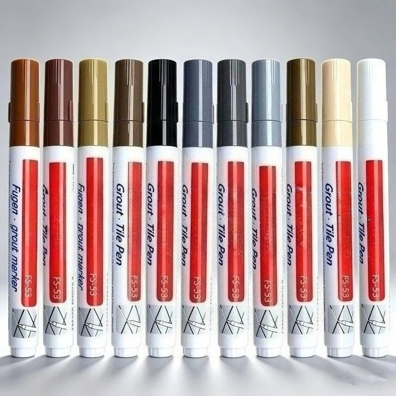 1–6 Stück Fugenstift, wasserdichter Fliesenmarker, Wandnaht-Reparaturwerkzeug für Badezimmerboden, Schwarz, Weiß, Beige