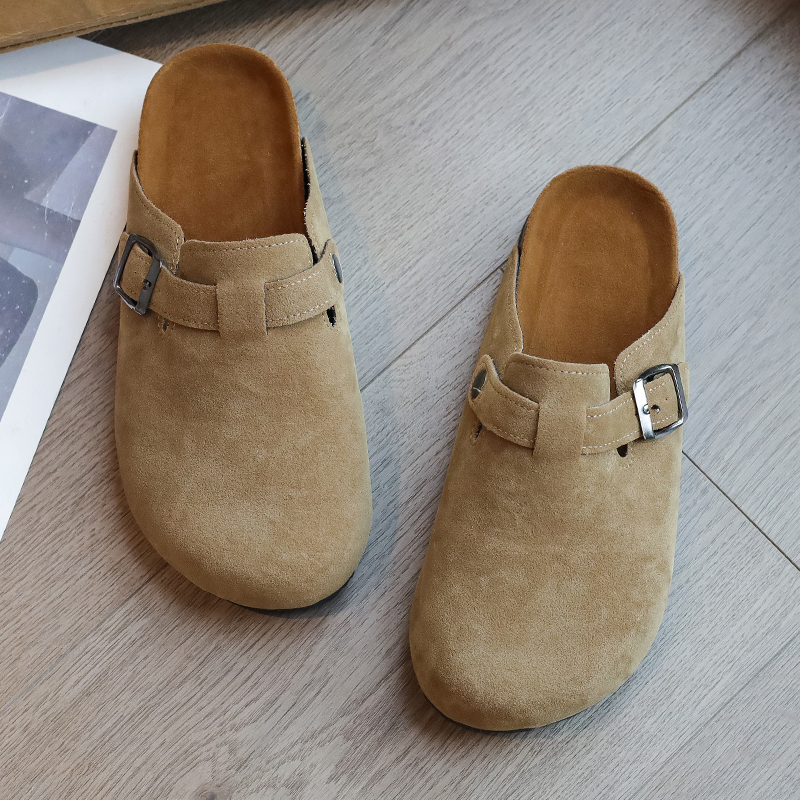 Moda clássico tamancos de cortiça chinelos femininos sandálias de camurça com apoio arco na moda praia slides casa senhoras mules