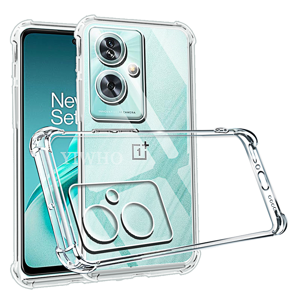 Casing ponsel tahan guncangan, pelindung belakang TPU lunak silikon bening transparan untuk Oneplus Nord N30 SE CE 3 Lite N20 N200 N10 N100 Ce 2 2t