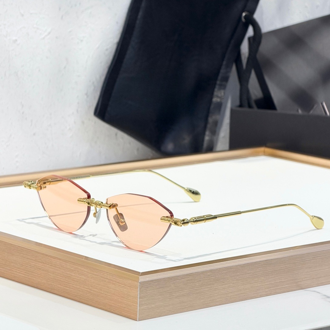 Óculos de Sol Sem Armação H64 2026 para Homens e Mulheres UV400 Marca Designer Clássica em Ouro e Prata
