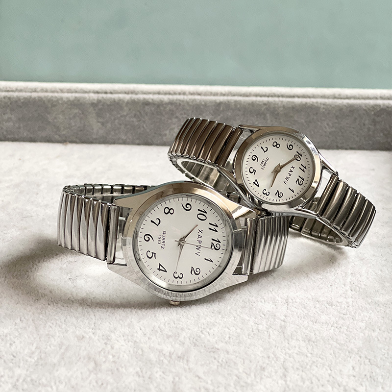 Simples e elegante Quartz Couple Watch, Brand Business Clock, Presente Festival, V112