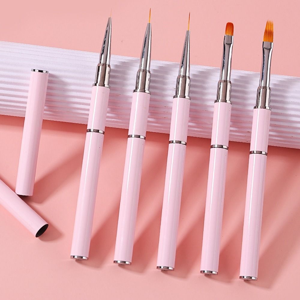 Juego de pinceles acrílicos de doble punta para manicura, herramientas profesionales para esmalte de uñas de Gel, delineador fino, pintura de flores, dibujo