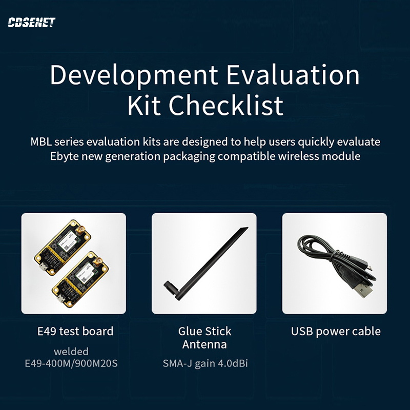 CMT2300A 868/915MHz Placa de prueba de módulo inalámbrico CDSENT E49-900MBL-01 Kit de placa de prueba de interfaz USB de E49-900M20S presoldado