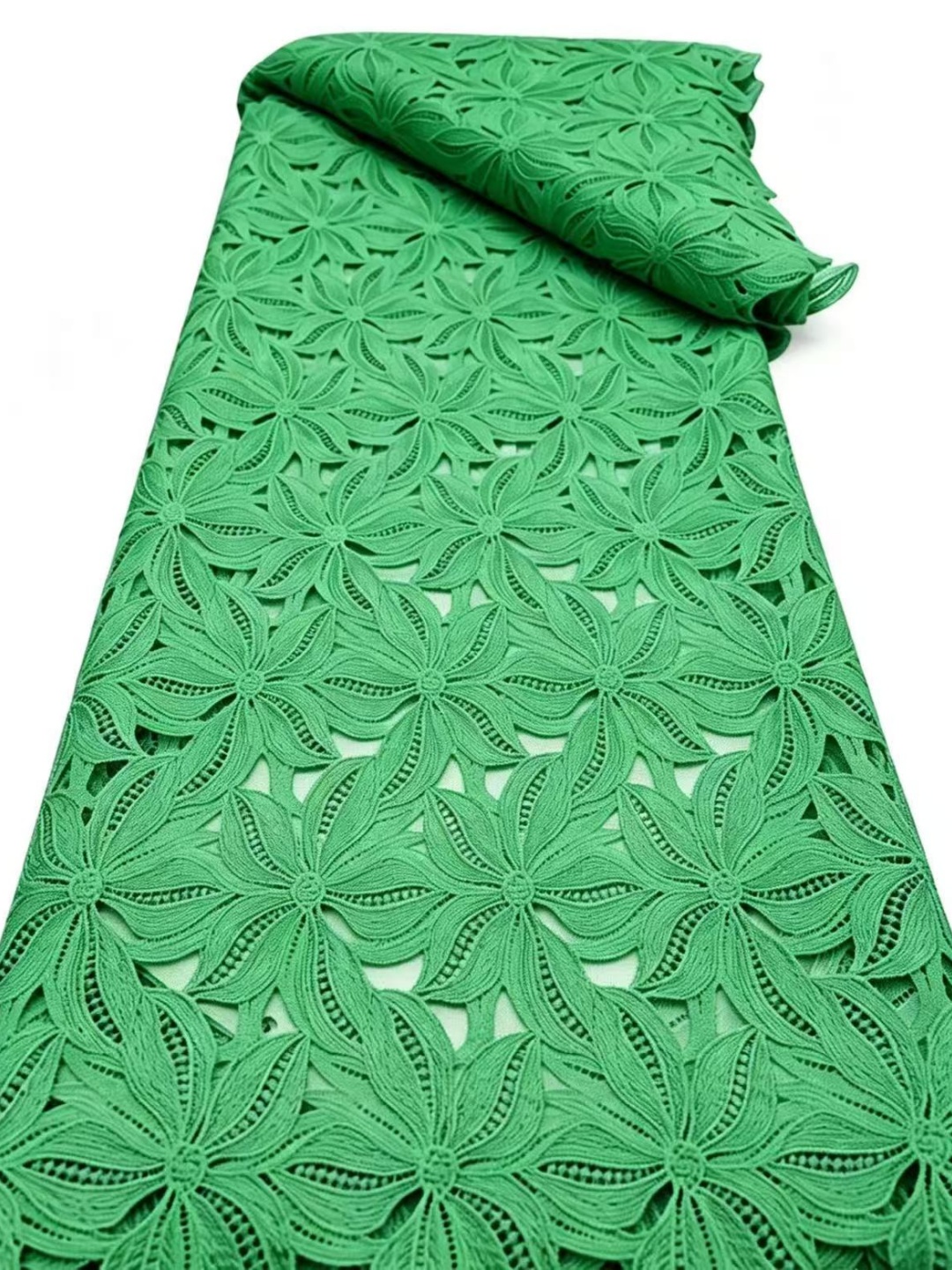 Кружевная ткань SJD LACE African Cord Lace Fabric 2026: Новое водорастворимое кружево для нигерийского гипюра, для женских праздничных платьев, 5 ярдов