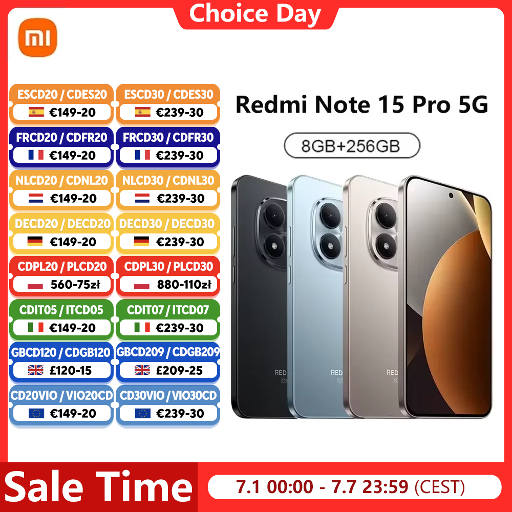 Teléfono Inteligente Xiaomi Redmi Note 15 Pro 5G, NFC, MTK Dimensity 7400-Ultra, Pantalla de 6.83 Pulgadas y 120 Hz, Cámara de 200 MP, Batería con Carga de 45 W, 6580 mAh