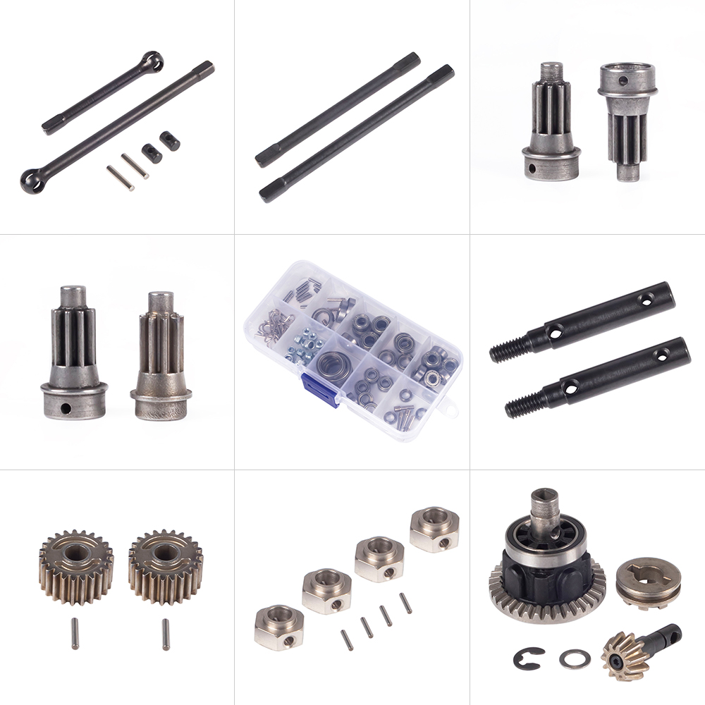 TRX4 Kit Bantalan Poros Roda Gigi Diferensial Poros Depan Belakang Baja Keras 12Mm Adaptor untuk Mobil Rc 1/10 TRX-4