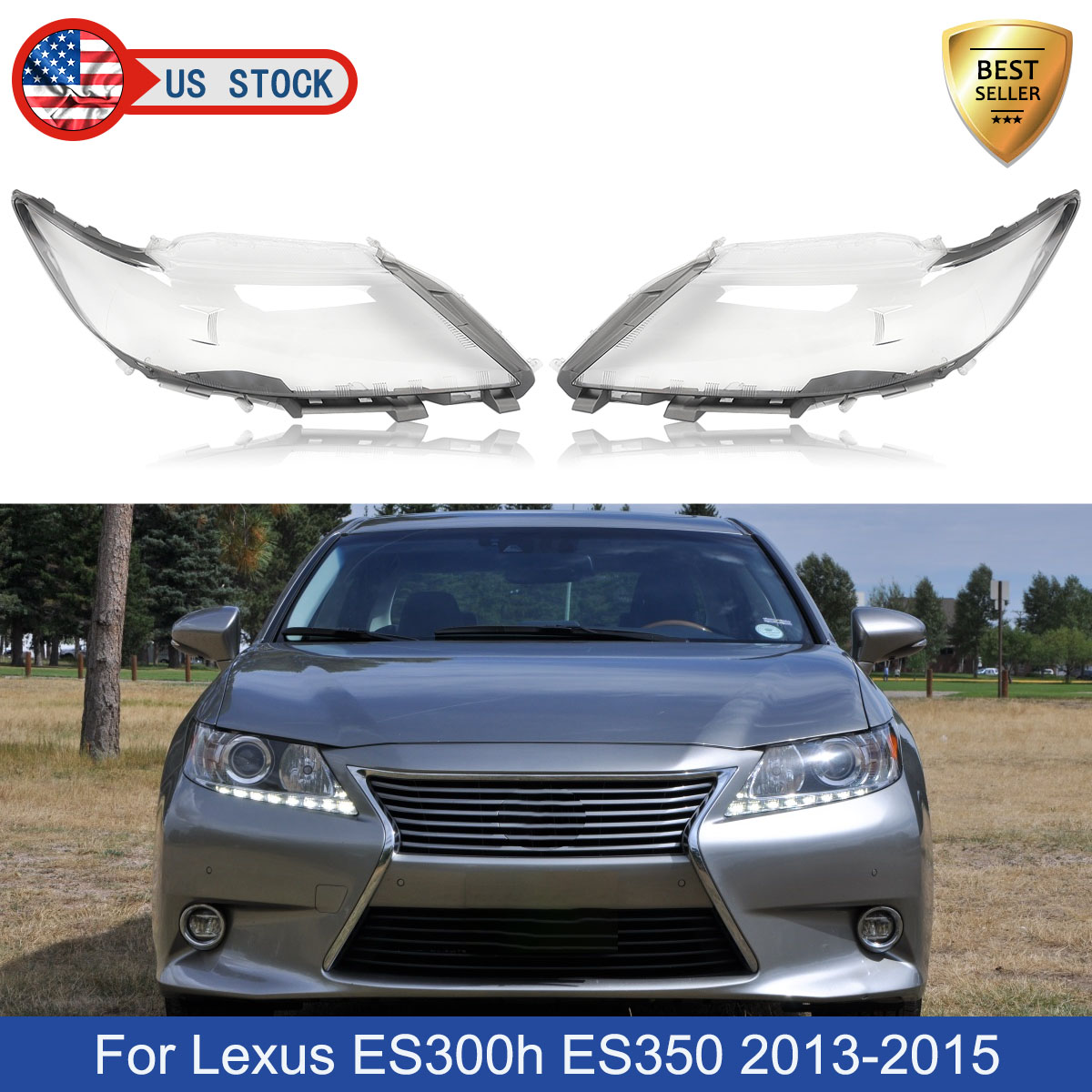SAIQINGSP 1 para osłony obiektywu reflektora lewy i prawy dla Lexus ES300h ES350 2012-2015 akcesoria samochodowe narzędzia