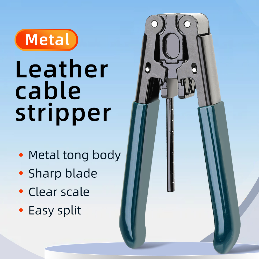 SAIVXIAN เครื่องมือตัดไฟเบอร์ออปติก FTTH Fiber Optic Cable Stripper Striping Optical คีม Drop Stripper Fiber Cable Stripper