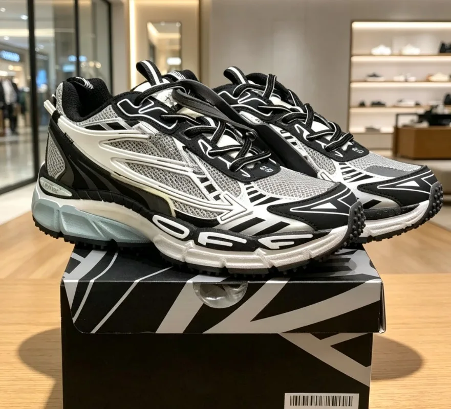 High Quality Color Block Vintage Trendy Three Arrows Dad Shoes Unisex Couple Round Toe Casual Running Shoes Thick Sole