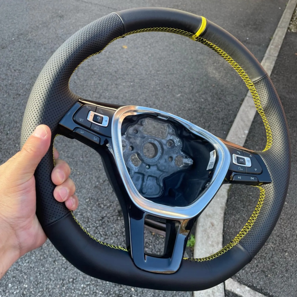 Anpassung Auto Lenkrad Abdeckung Mikrofaser Leder Für Volkswagen VW Golf7 Mk7 Neue Polo Passat B8 Tiguan Sharan Jetta