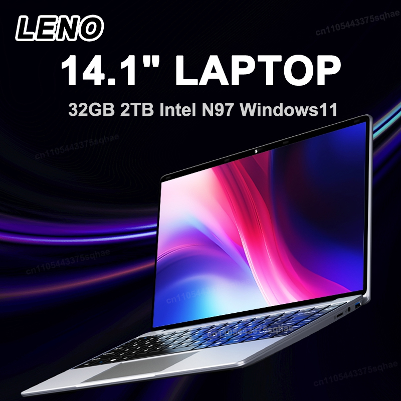 LENO 2025 nuevo ordenador portátil de 14,1 pulgadas Intel N97 32GB 2TB Windows 11 ordenador para juegos PC Gamer Oficina Notebook 1920*1080 HD