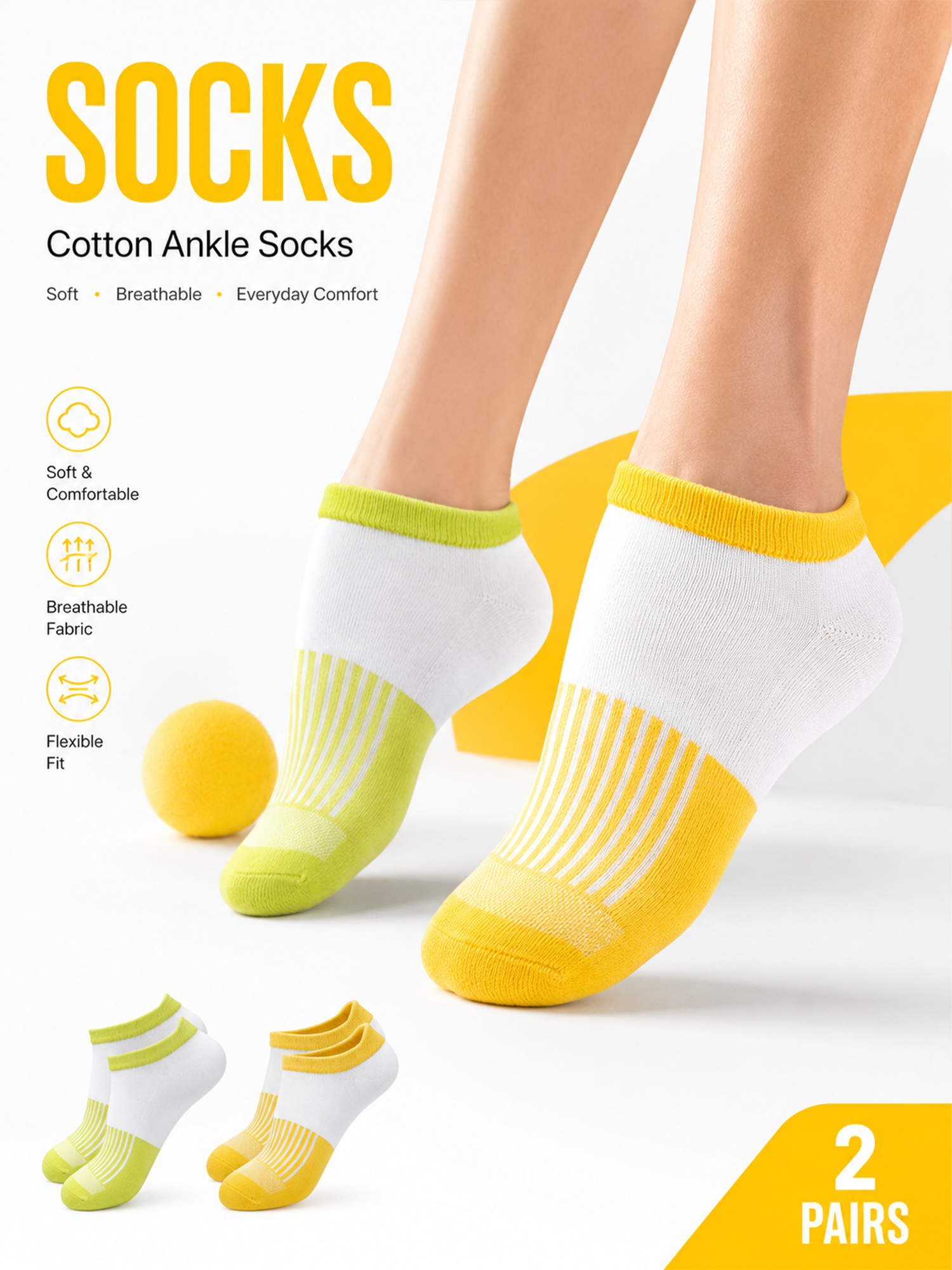 1/4/6 Pairs Women Color Block Ankle Socks Breathable Cotton Cushioned Low Cut Sports Running Non Slip Moisture Wicking