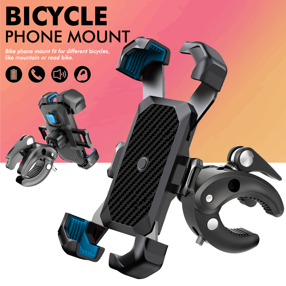 Motorfiets Telefoon Mount 360 ° Roterende Anti-Slip Verstelbare Fietsen Mobiele Telefoon Houder Navigatiebeugel Voor 4.7-7 Inch Telefoon
