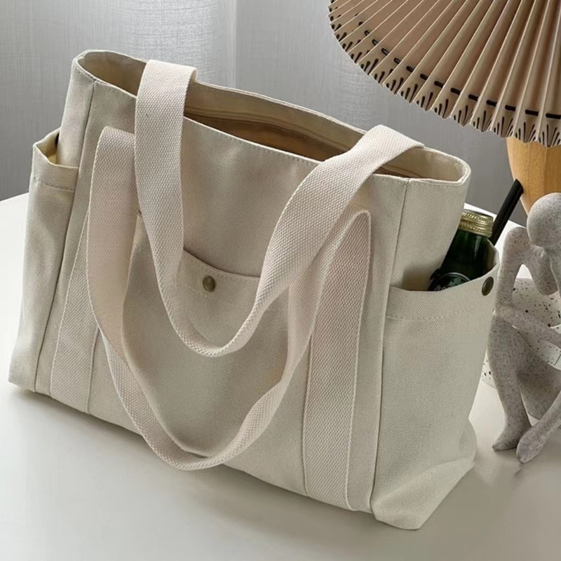 Bolsos de mano de lona de gran capacidad para el trabajo, bolso de transporte para ir al trabajo, estilo universitario, traje de estudiante, bolso de hombro para libros, bolsos para mujer