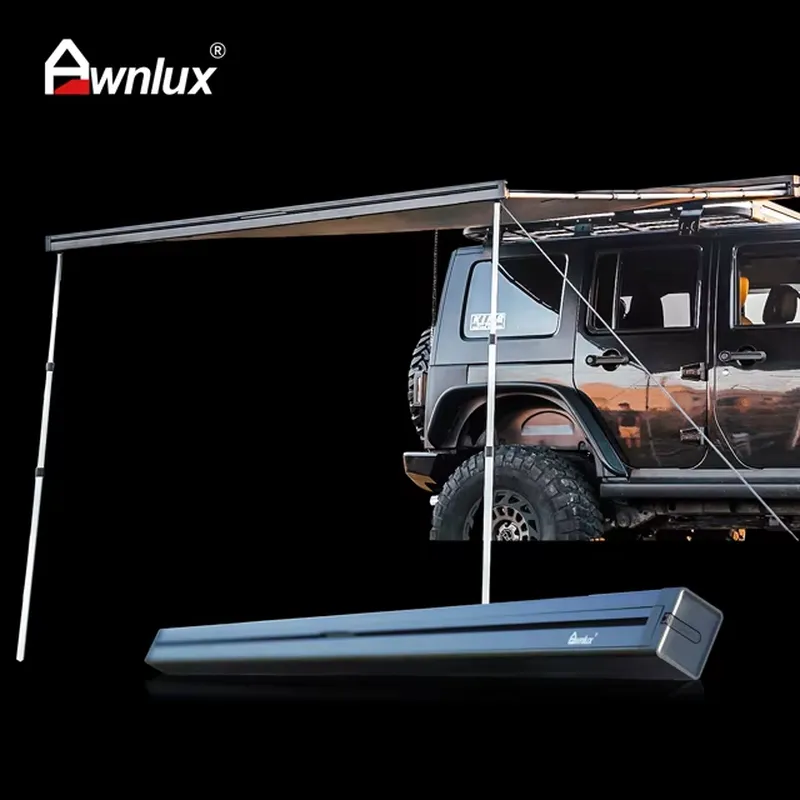 กันสาดข้างรถยนต์ Awnlux แบบพับเก็บได้ ขนาด 2.5x2.5 เมตร สำหรับรถ SUV ใช้สำหรับการเดินทางกลางแจ้ง ทำจากอลูมิเนียม เหมาะสำหรับรถแคมป์ปิ้ง