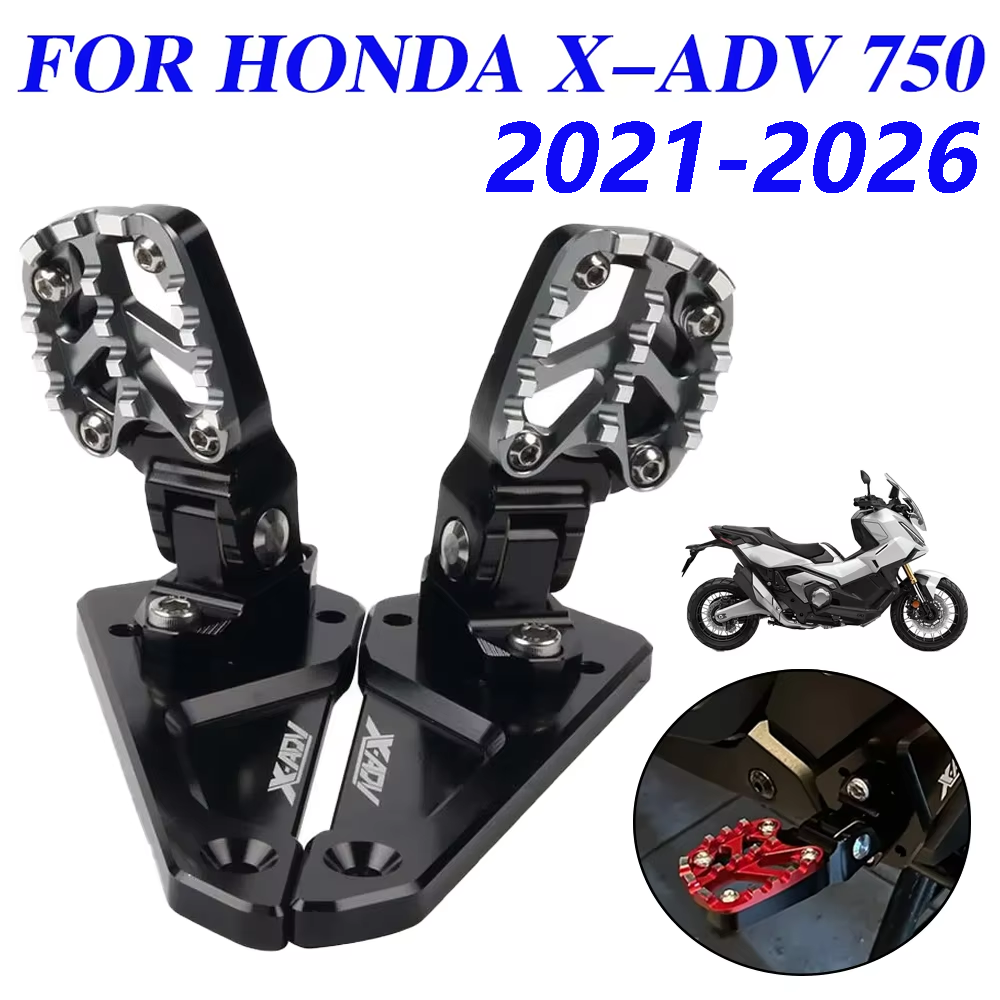 For HONDA X-ADV 750 XADV 750 XADV750 2021 - 2026 Motorcycle Accessories Rear Passenger Foot Pegs Rests Pedals Footrest Footpegs