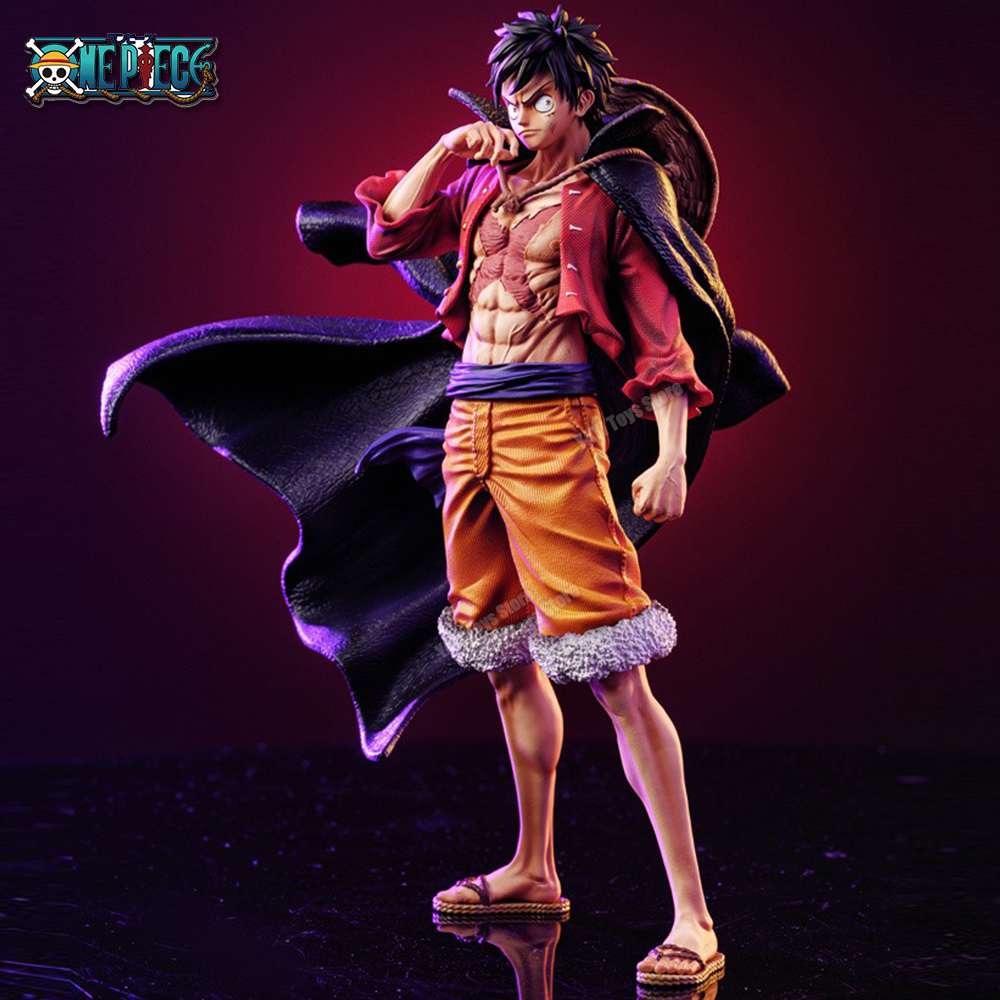 One Piece รูปอะนิเมะโรงละครกําปั้นไฟ Luffy ชุดเครื่องประดับน้ําเล่น