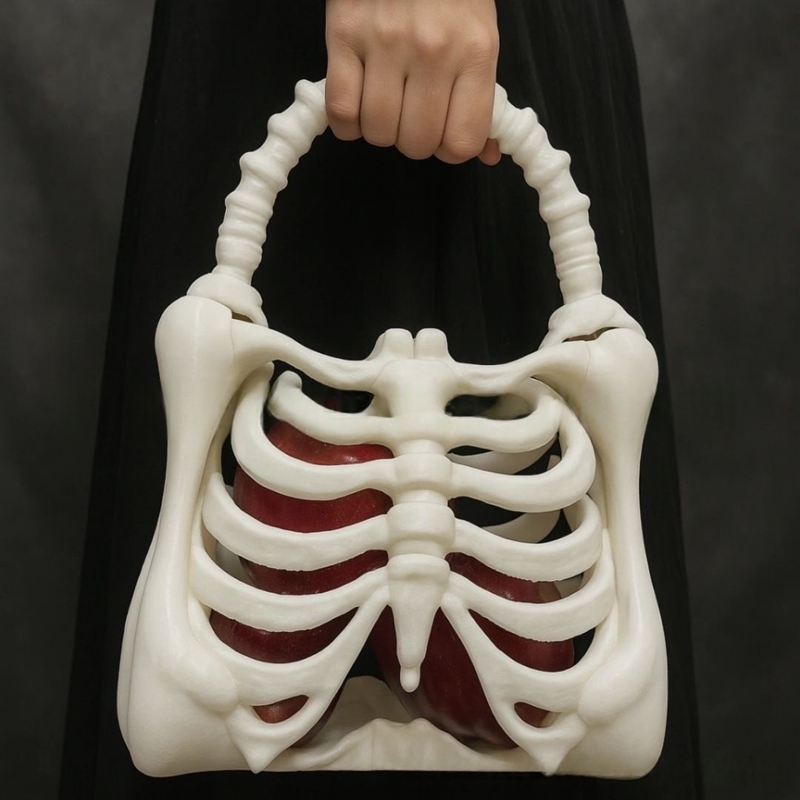 Halloween Schädel Tasche Neuheit Y2k Frauen Mädchen Punk Hiphop Horror Skelett Tasche Lustige Handtasche 3d Druck Hause Dekoration