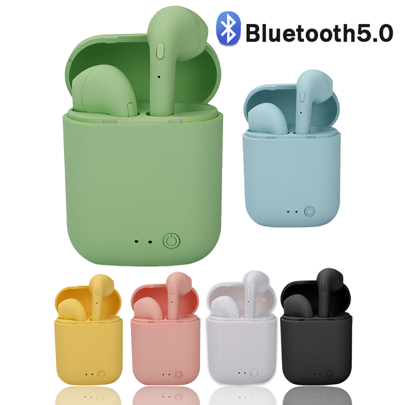 Auriculares Bluetooth I12 Macaron mate, I12tws binaurales auriculares deportivos inalámbricos, 5,0