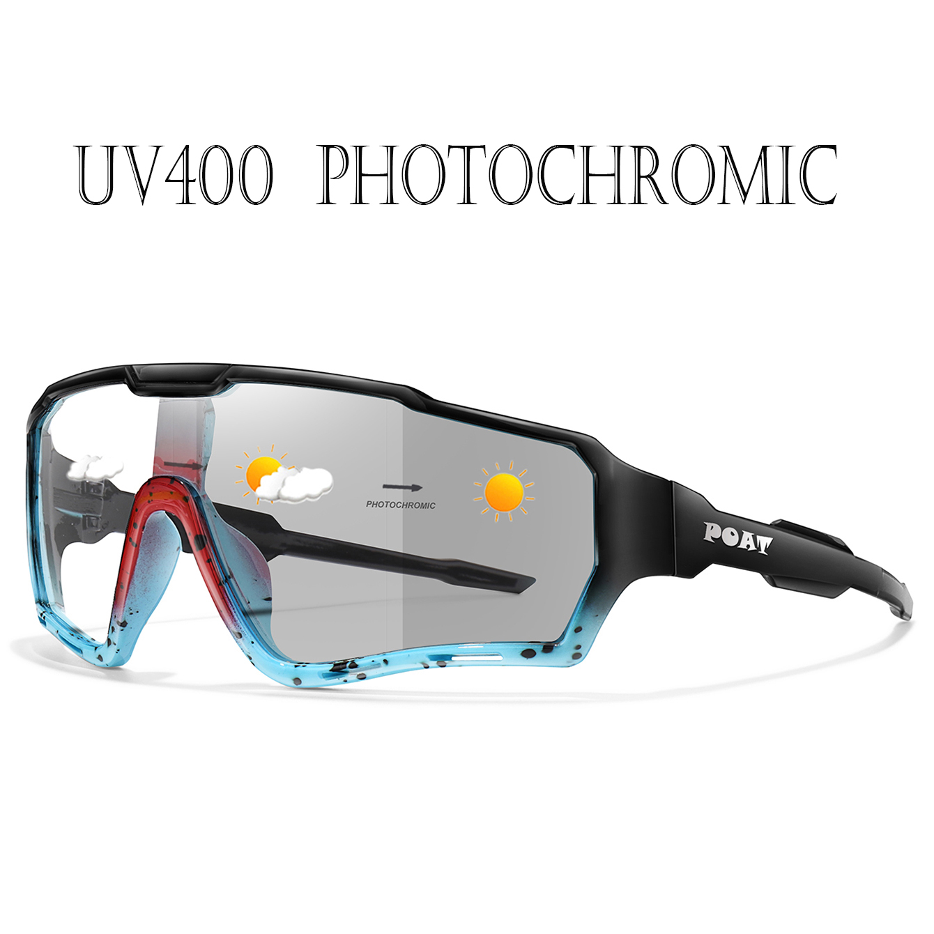 POAT marka mężczyźni kobiety rower MTB rower okulary fotochromowe jazda na rowerze wędkarstwo okulary do biegania w nowym stylu okulary przeciwsłoneczne sportowe