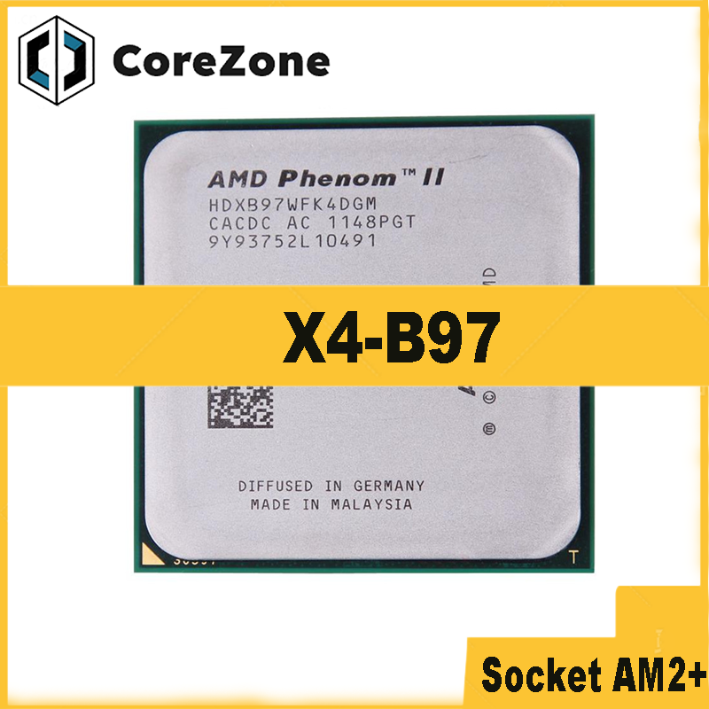 Phenom II X4-B97 X4 B97 3,2 ГГц 95 Вт 6M HDXB97WFK4DGM Розетка AM2+ Розетка AM3
