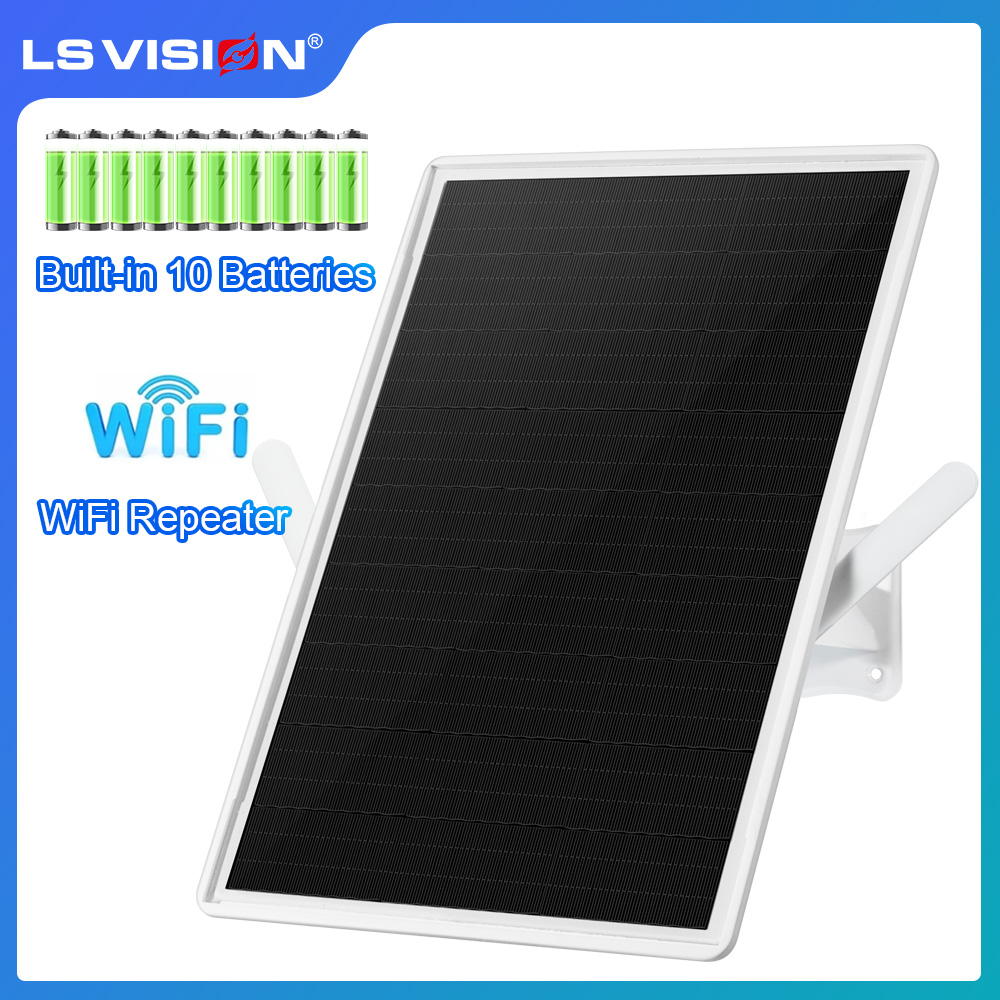 LS VISION-repetidor WiFi con energía Solar, 15W, batería integrada de 25000mAh para exteriores, IP66, resistente al agua, extensor WiFi de 2,4 Ghz, amplificador de señal