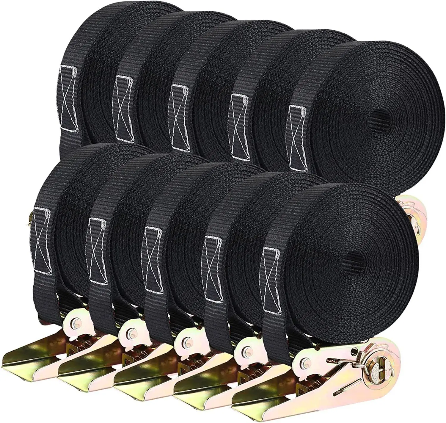 10 X tali regang 6M x 25mm, tali regang keras, satu potong