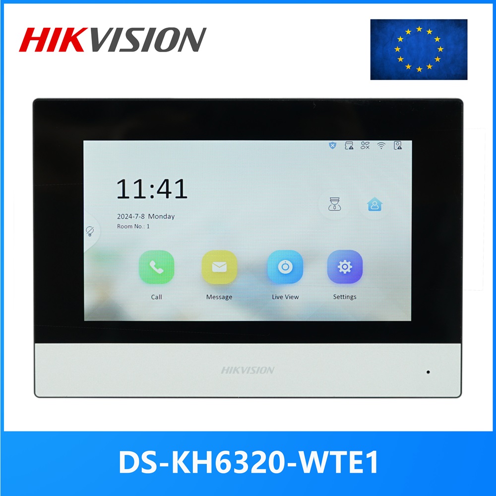 HIKVISION-Monitor de DS-KH6320-WTE1 para interiores, dispositivo Multi idioma, 802.3af POE, app hik-connect, WiFi, intercomunicador de vídeo, versión internacional