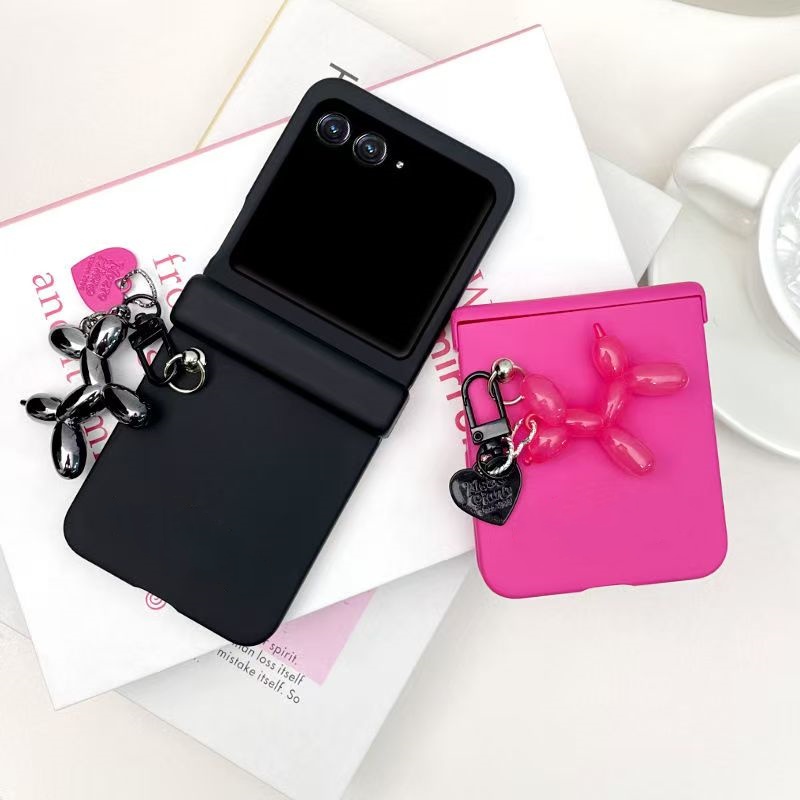 Telefoonhoesje met roze rode hondenketting voor Motorola MOTO RAZR 70 50 Ultra 60 Ultra 60 Pro Razr Plus 2024 2025