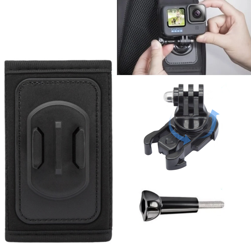 Rucksackgurt mit 360° °   Drehbare Schnalle J-Haken-Schnellverschluss-Schulterhalterung für GoPro Hero 12 10 9 8 7 6 5 Dji Action 3-Kamera