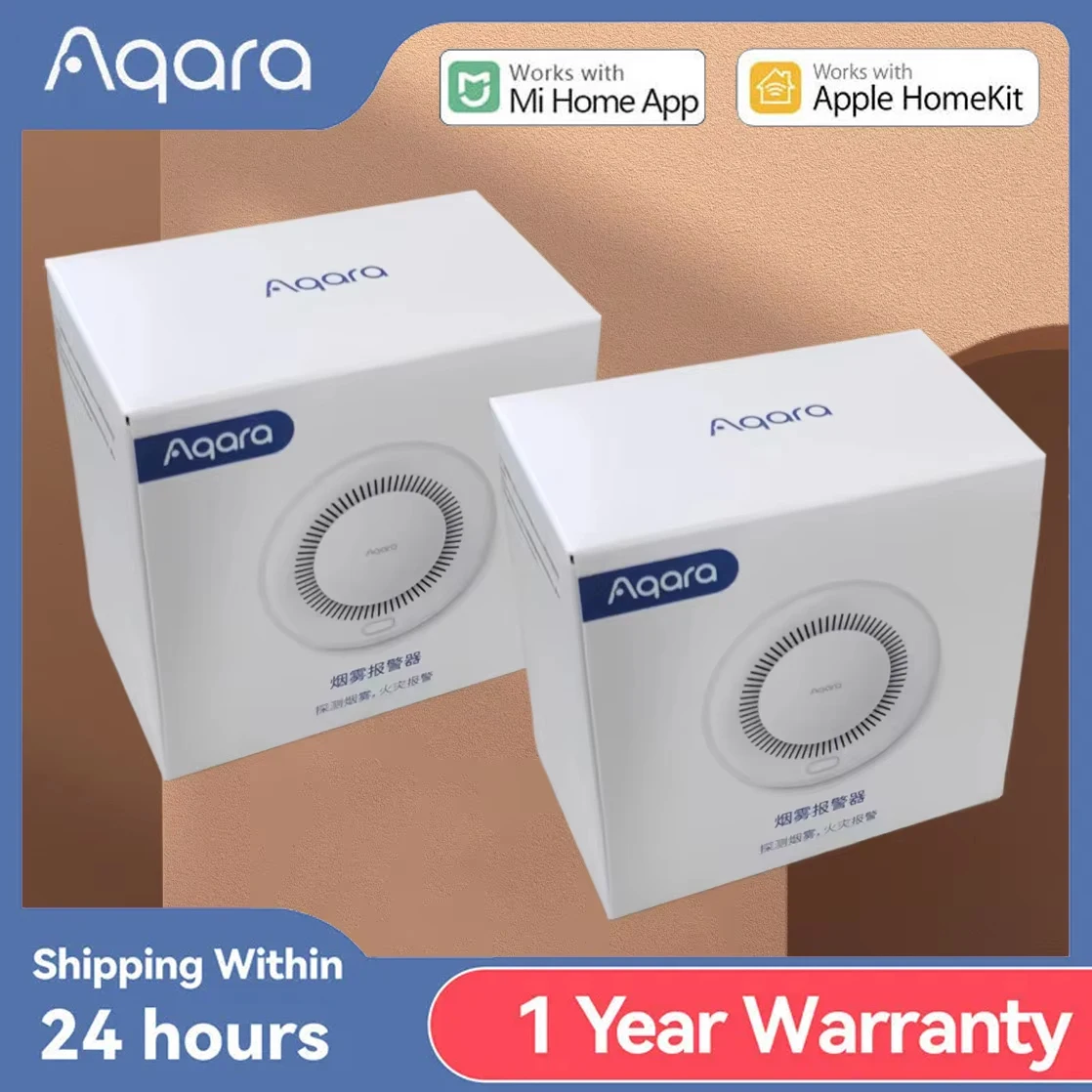 Датчик дыма Aqara Zigbee 3,0, монитор пожарной сигнализации, звуковое оповещение, умный дом, безопасность, работа с приложением Xiaomi Mi Home Homekit