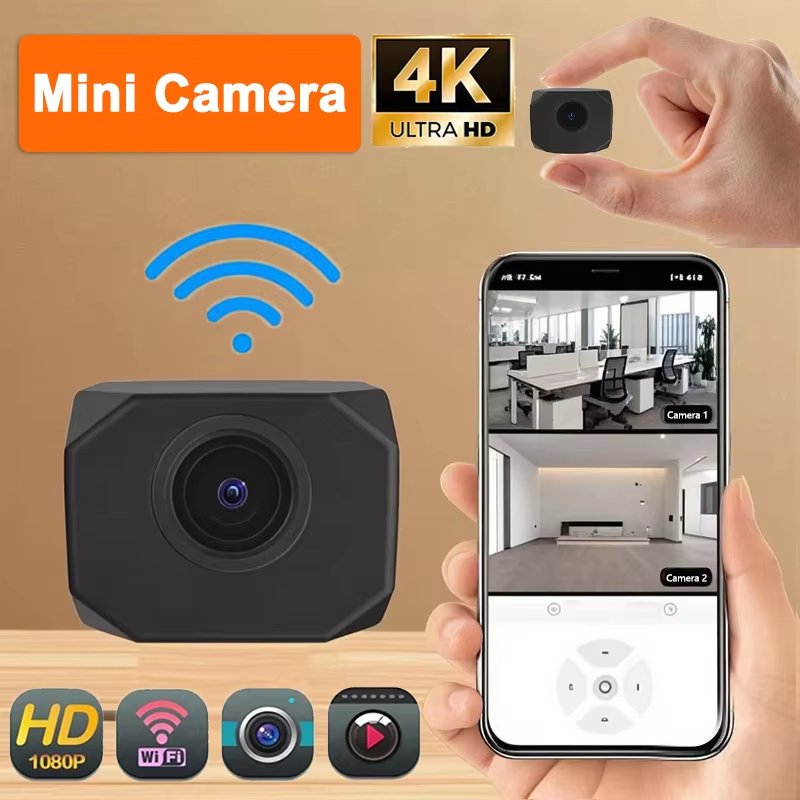 Mini Cámara WiFi 4K 1080P HD, Punto de Acceso AP, Monitoreo Remoto, Videocámara Pequeña Portátil, Cámara Inteligente de Vigilancia y Seguridad para el Hogar 2026