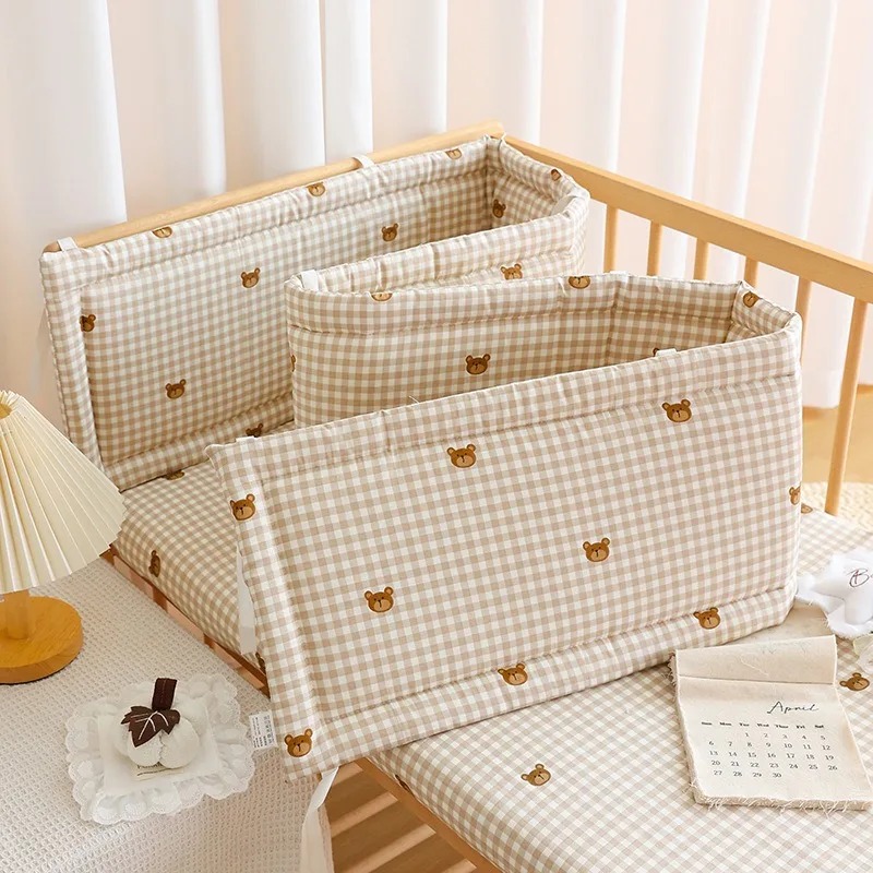 2025 Baby Crib Fence Soft Cotton Bag Anti-collision Strip Children's One-piece Bed Fence Spliced Bed Protection Cloth Baby Fence