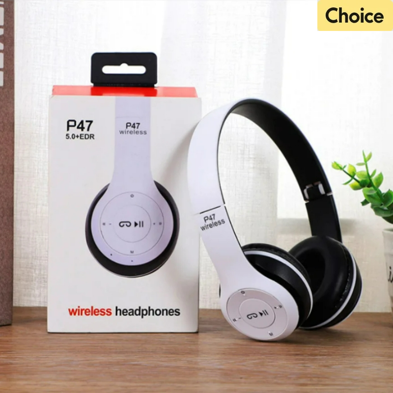 Casque stéréo P47 Bluetooth 5.0, série pliante, sans fil, casque de jeu de sport pour iPhone XiaoMi