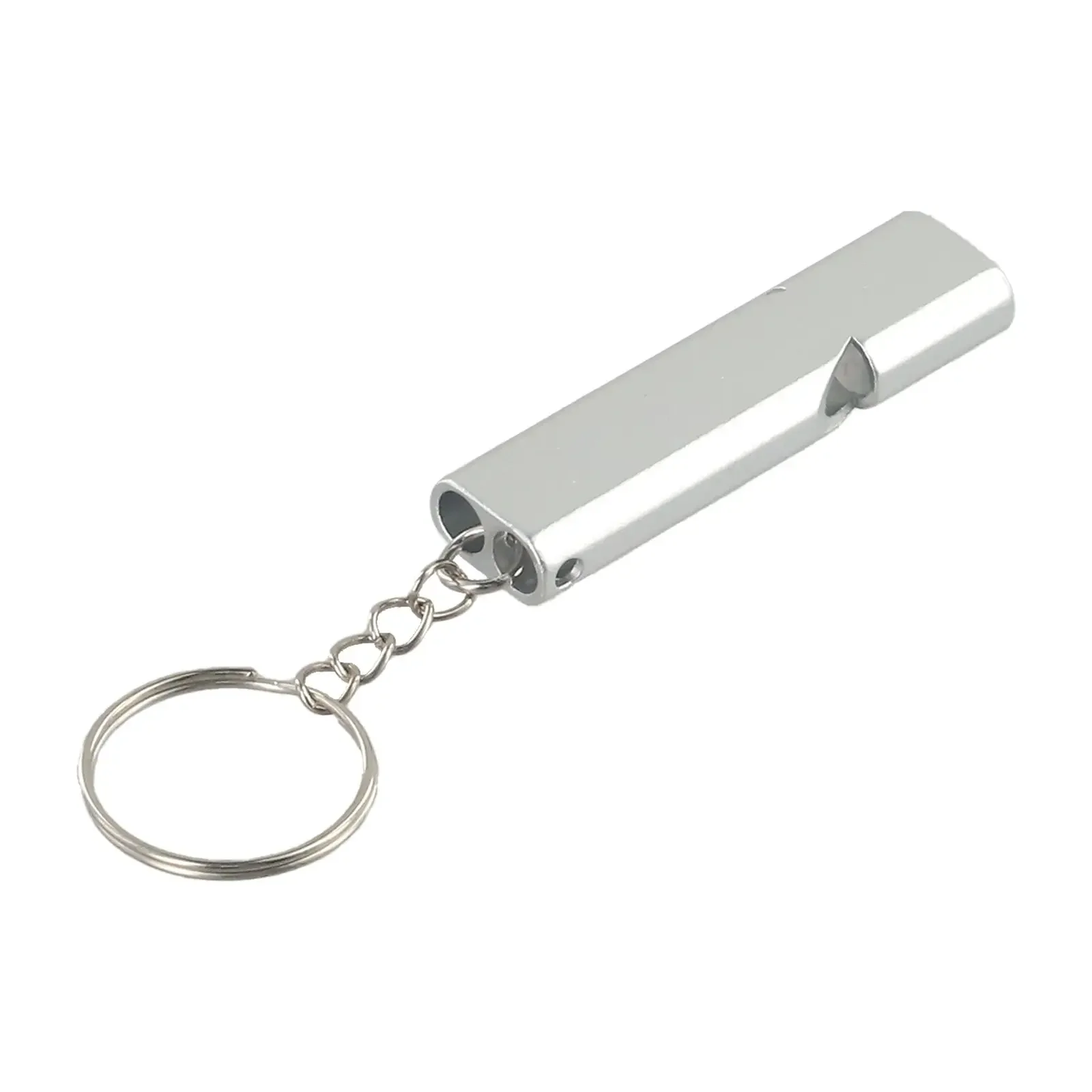 キャンプやハイキング用のアルミニウム合金キーホルダー,素敵なホイッスル,エアフロー設計,ポータブル,高品質,新品,実用的