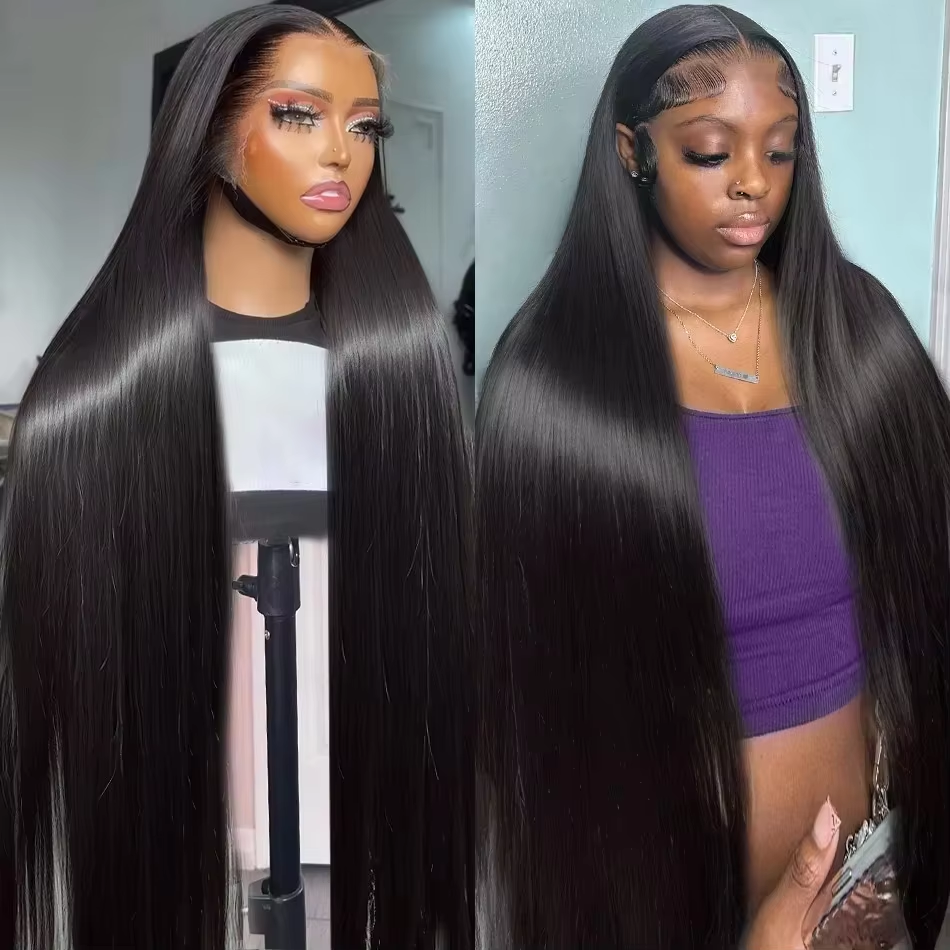 Peruka typu Straight 13x4 HD Transparent Lace Front Wig, peruka typu 13x6 Lace Frontal Wig z ludzkich włosów dla czarnoskórych kobiet, 50 52 cale, peruki z brazylijskich włosów.