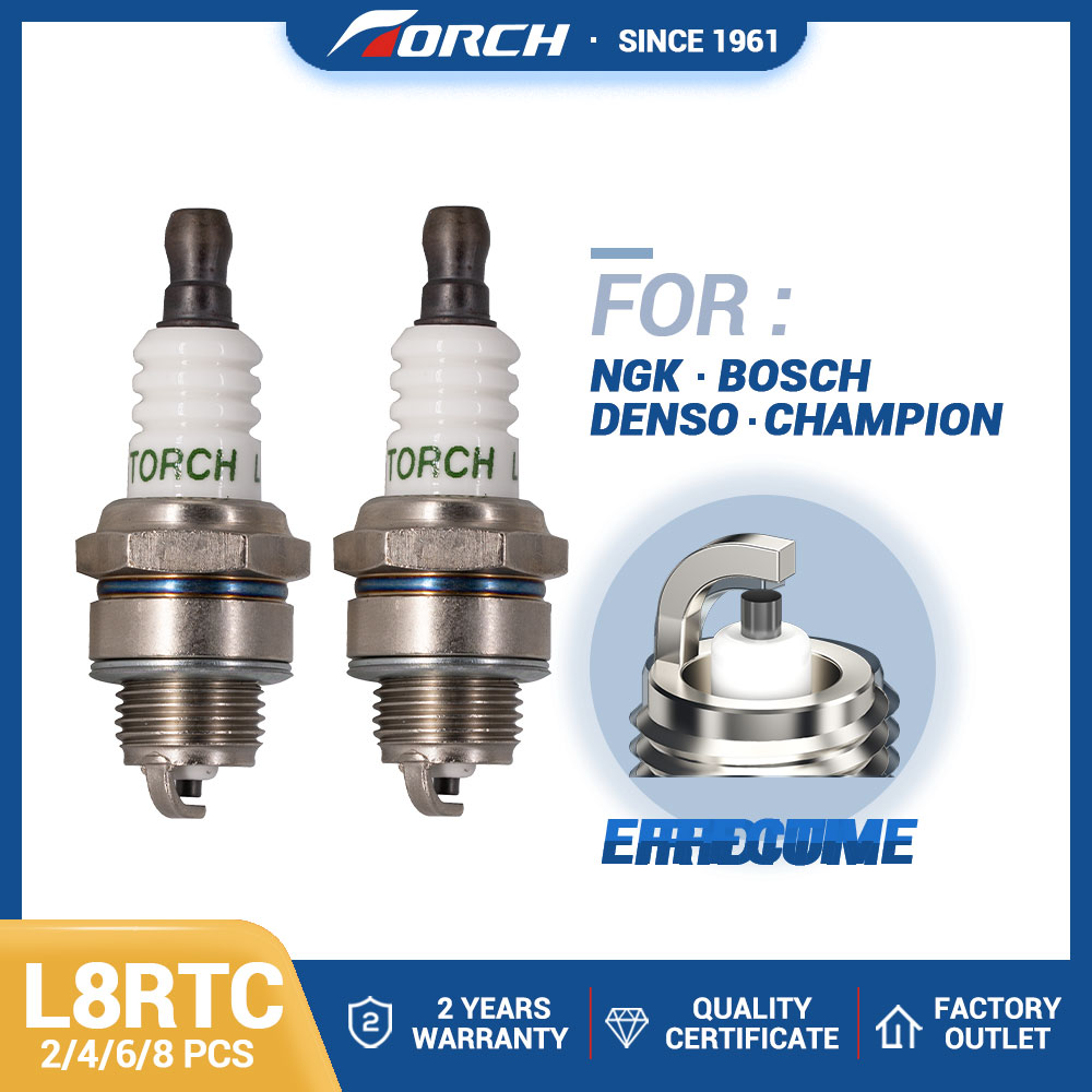 2-8 szt. Świece z końcówkami stałymi wymień na BPMR8Y BPM8Y Champion RCJ6Y Brisk PR15YC Kawasaki 920702115 Świece zapłonowe TORCH L8RTC