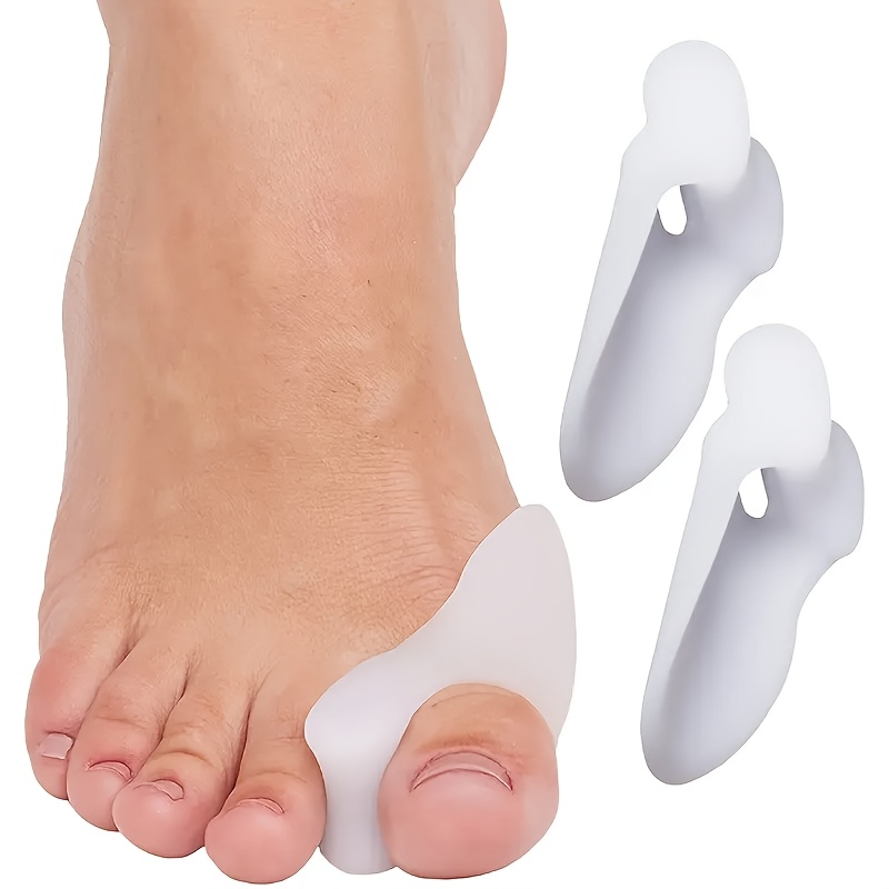 1 Paire de protège-orteils en silicone unisexe, séparateur d'orteils confortable, accessoire de soin des pieds pour l'hygiène personnelle