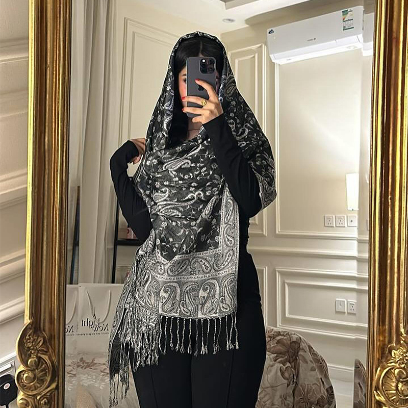 Herfst Winter Sjaal Vrouwen Pashmina Sjaals Kasjmier Deken Paisley Warme Dikke Chunky Stola Dame Elegante Poncho Outdoor Bufanda