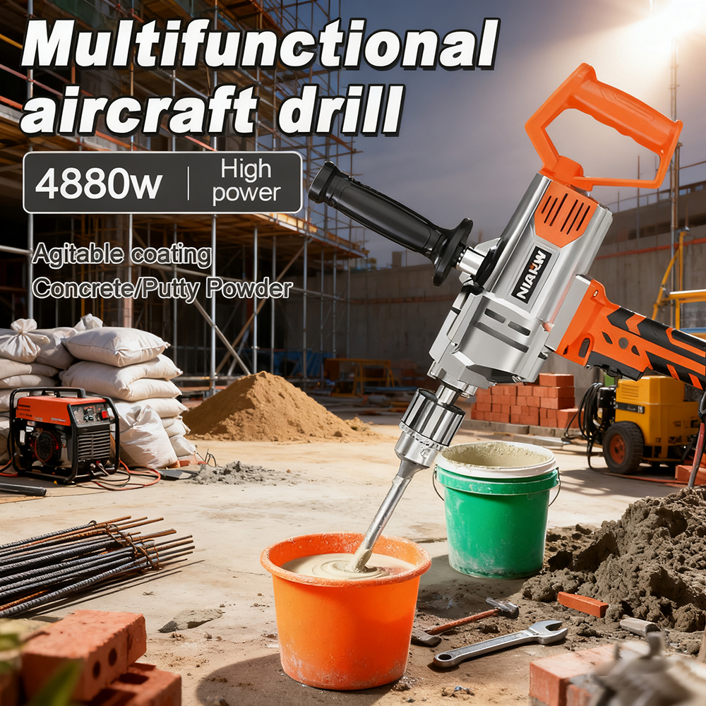 4880W Electric Diamond Core Drill Mixer Concrete Core Drill Machine Handheld Mortar Mixer Putty Mixing Diamond Core Drill