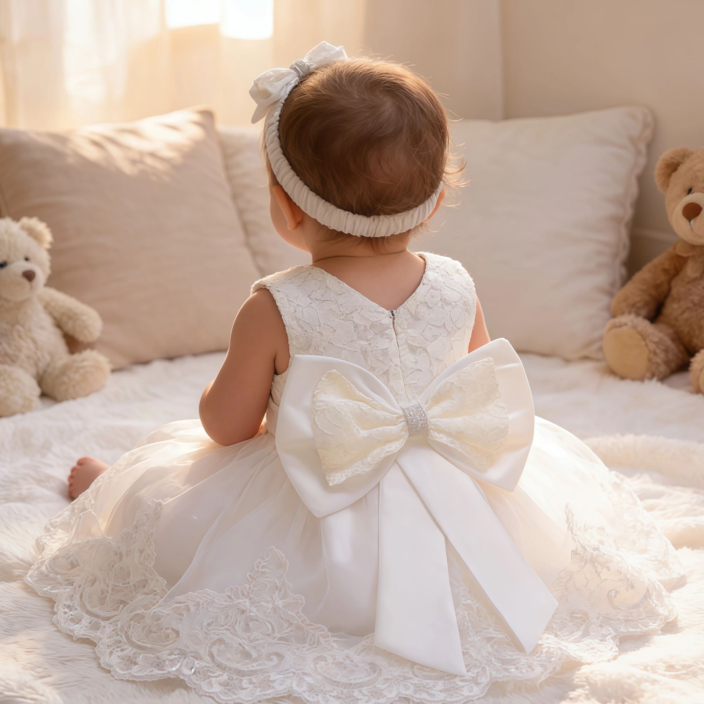Lzh vestido de bebê menina roupas recém-nascidas vestido de princesa + chapéu para criança aniversário casamento batizado infantil festa de natal vestido