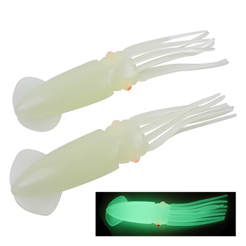 8Pcs Luminous Octopus Skirts fishing lure Trolling Saltwater Glow Squid Skirts Artificial Bait for Marlin Grouper Tuna jig fishi