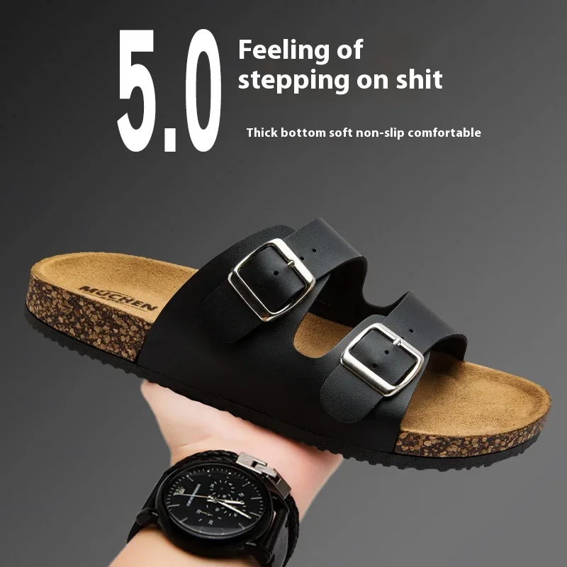 Nuevas Pantuflas Clásicas de Corcho para Hombre y Mujer, Sandalias Cruzadas para Parejas, Comercio Exterior Transfronterizo
