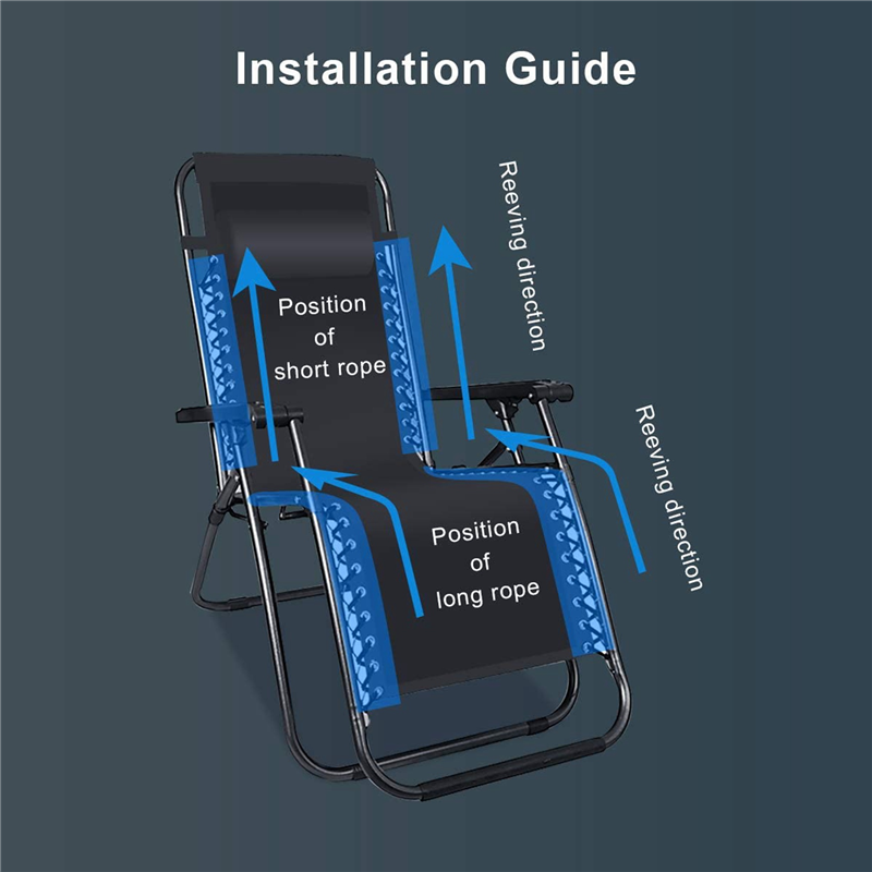 ABWP-Recliner Ersatz-Reparaturwerkzeug für elastische Kordeln für Zero Gravity Chair, Lounge Chair und Bungee Chair, 8er-Pack Braun
