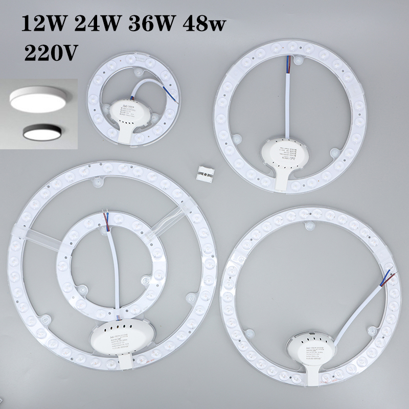 AC 220V 240V 12W 24W 36W 48w белые светодиодные лампы чипы PANEL Circle Light Круглая потолочная плата источник круглой доски Высокое качество