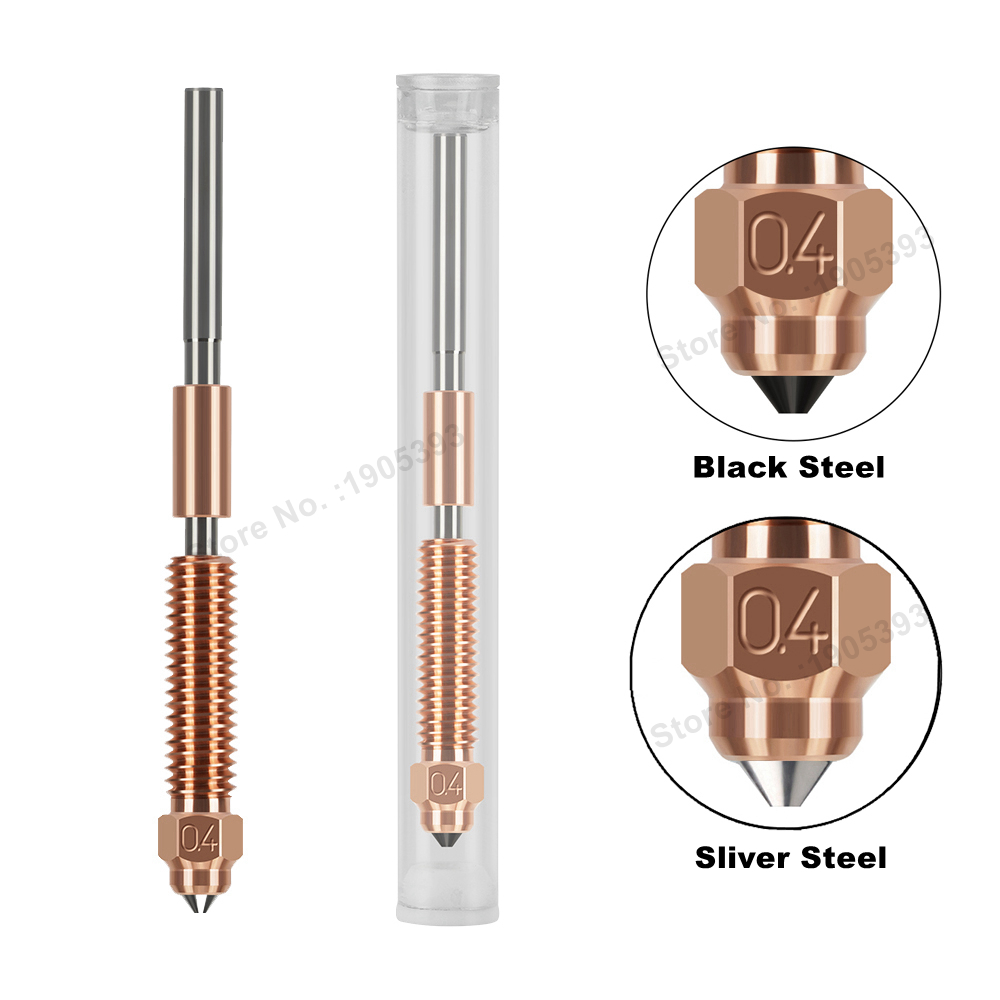 Buse tout-en-un pour Creality K1C, insert en acier trempé en cuivre 0.2 0.4 0.6 0.8 1.0mm, buses à grande vitesse pour Ender 3 V3 /K1C